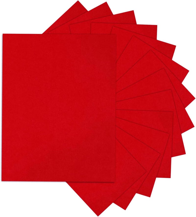 Goefun 24 Sheets Bright Red Cardstock 8.5 x 11 Construction Paper, 80lb Red Card Stock Paper for Christmas, Valentines Day, Invitations and Craft - Image 1